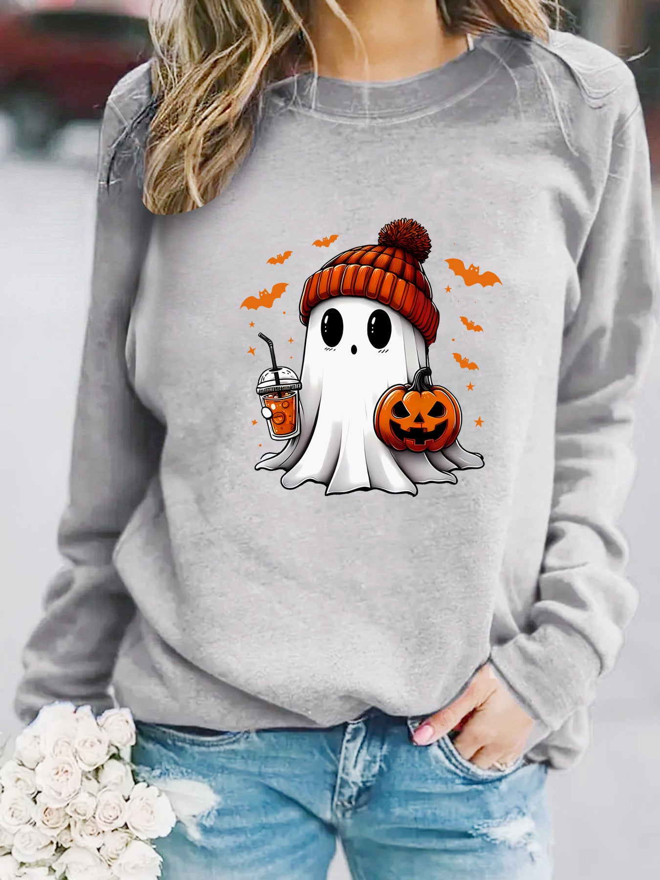 Women's Crewneck Halloween Pullover