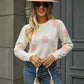 Women's Floral Print Knit Sweater