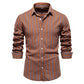 Men's Fashionable All-match Striped Long-sleeved Cotton Shirt Top