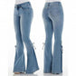 Wide-leg flared jeans