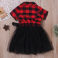 Girl's Tutu Dress With Plaid Shirt