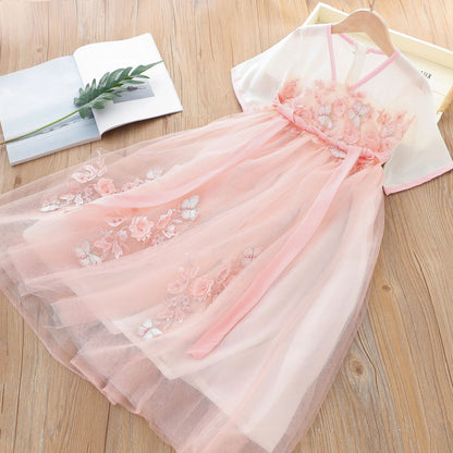 Girls' Costumes, Hanfu, Big Children's Super Fairy Skirts, Little Girls, Summer New Styles, Chinese Style Summer Dresses