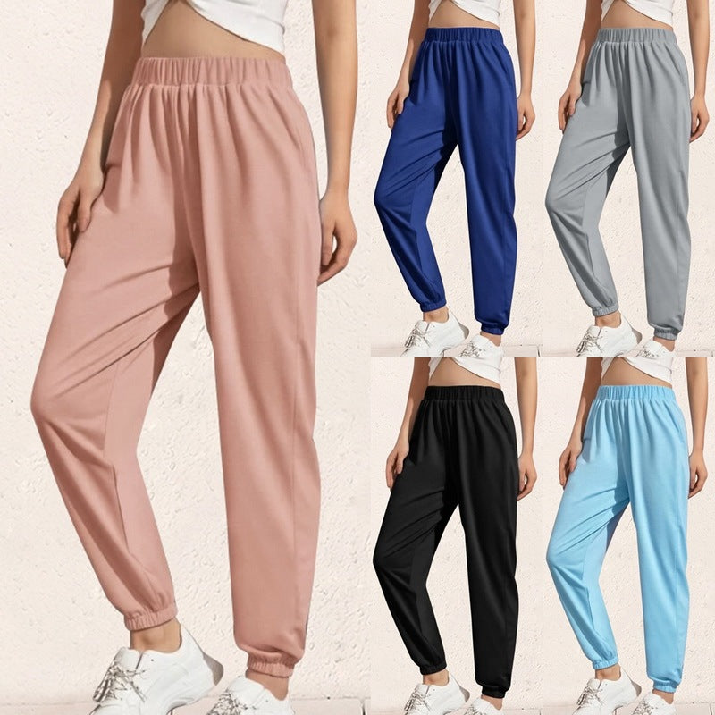 Loose Running Sports Pants Women Dry Fit Sport Pants Elastic