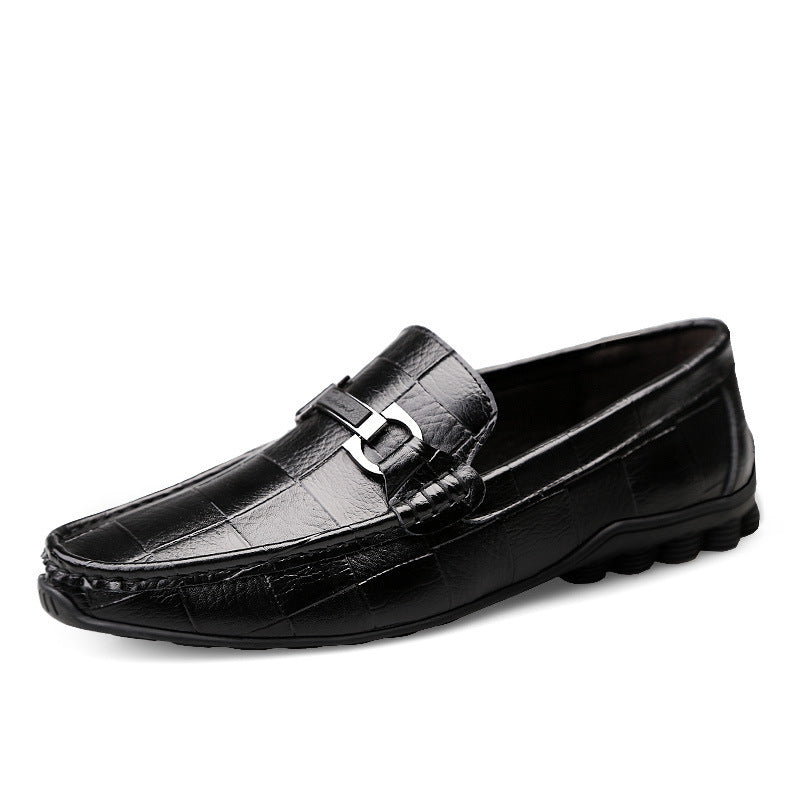 Newest Men Shoes Leather Genuine Casual Loafers Men