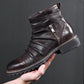 Leather shoes for men cowboy shoes  Martin boots