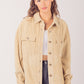 Women's Fashion Big Pit Strip Large Pocket Shirt Coat