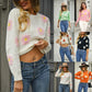 Women's Floral Print Knit Sweater