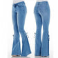 Wide-leg flared jeans