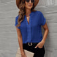 Women's Short-sleeved V-neck Shirt Summer Casual Solid Color Shirt Fashion Womens Clothing