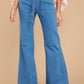 Wide-leg flared jeans