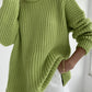 Sweater Round Neck Loose Solid Color Sweater