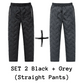 Men's Trousers Winter Velvet Thickening Loose Fleece Pants With Zip Pocket Large Size Windproof Warm Jogging Pants