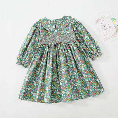 Printed Medium And Small Girls' Dresses