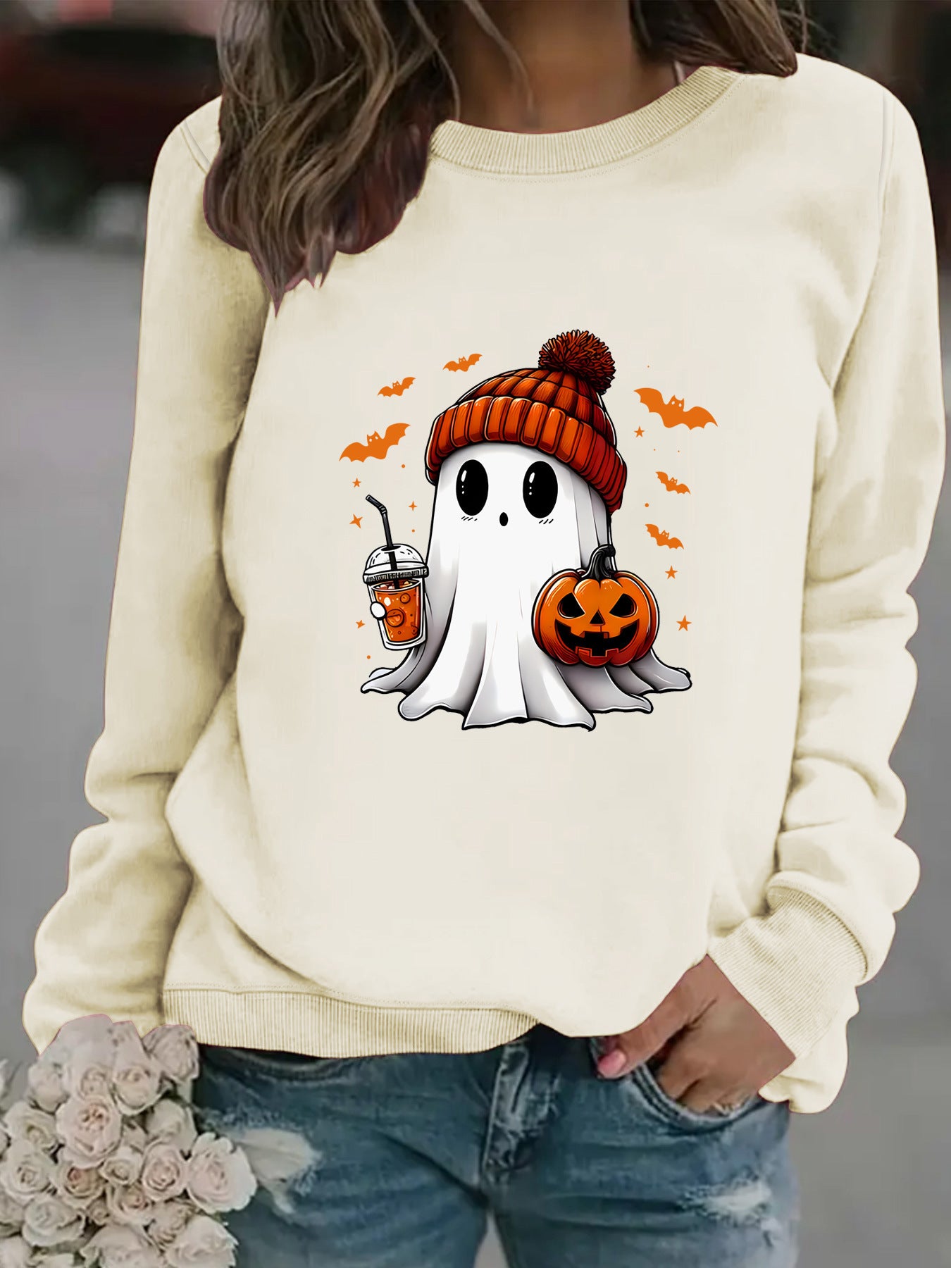 Women's Crewneck Halloween Pullover