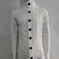 Men's Stand Collar Sweater Knit Button Cardigan Tops Men's Clothing