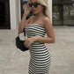 Slim Fit Hip Knitwear Long Dress