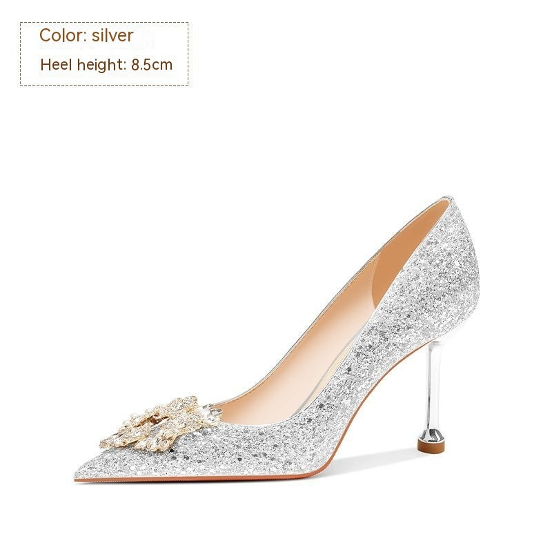 Wedding Bridal Women's Crystal High Heels