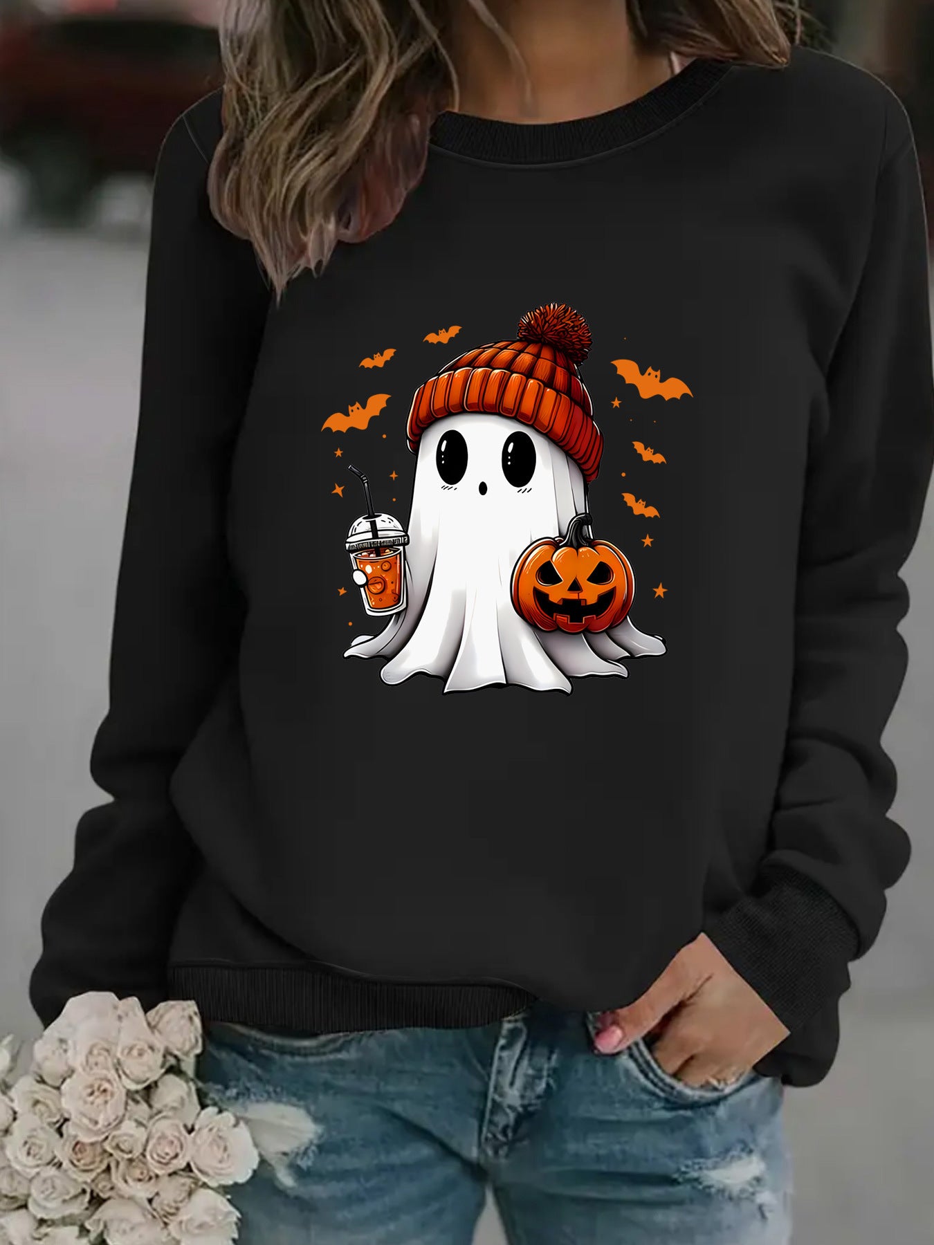 Women's Crewneck Halloween Pullover