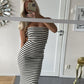 Slim Fit Hip Knitwear Long Dress