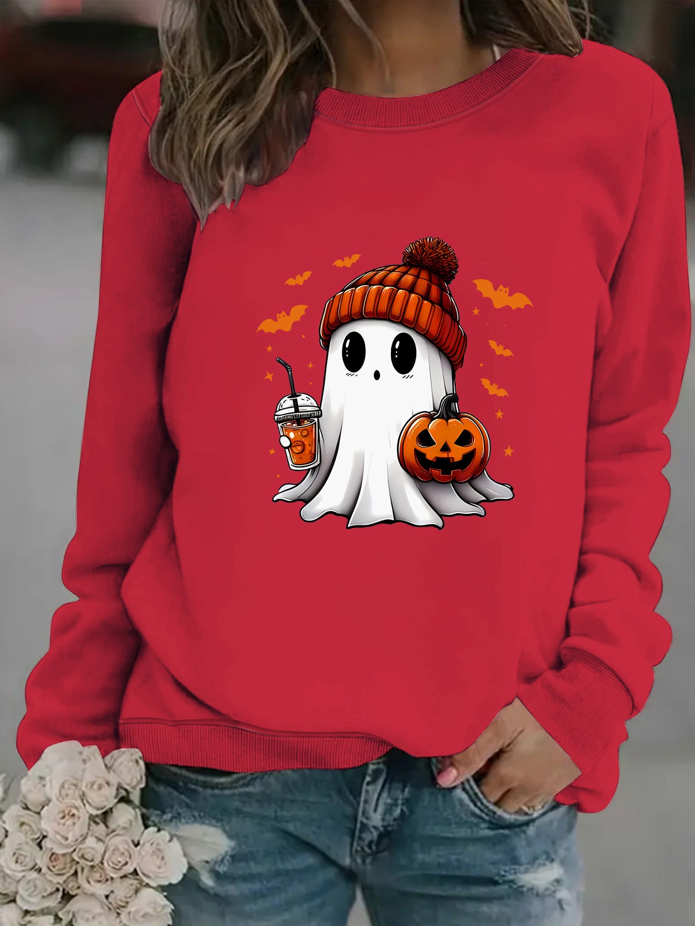 Women's Crewneck Halloween Pullover