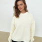 Sweater Round Neck Loose Solid Color Sweater