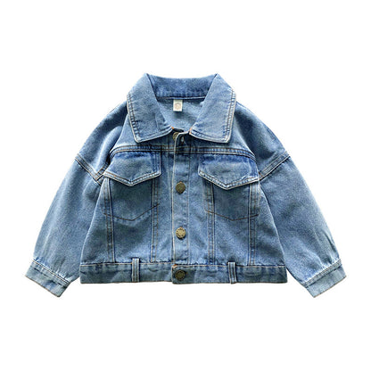 Girls Short Denim Jacket Spring And Autumn Clothes