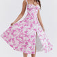 New Women's Floral Print Dress With Straps