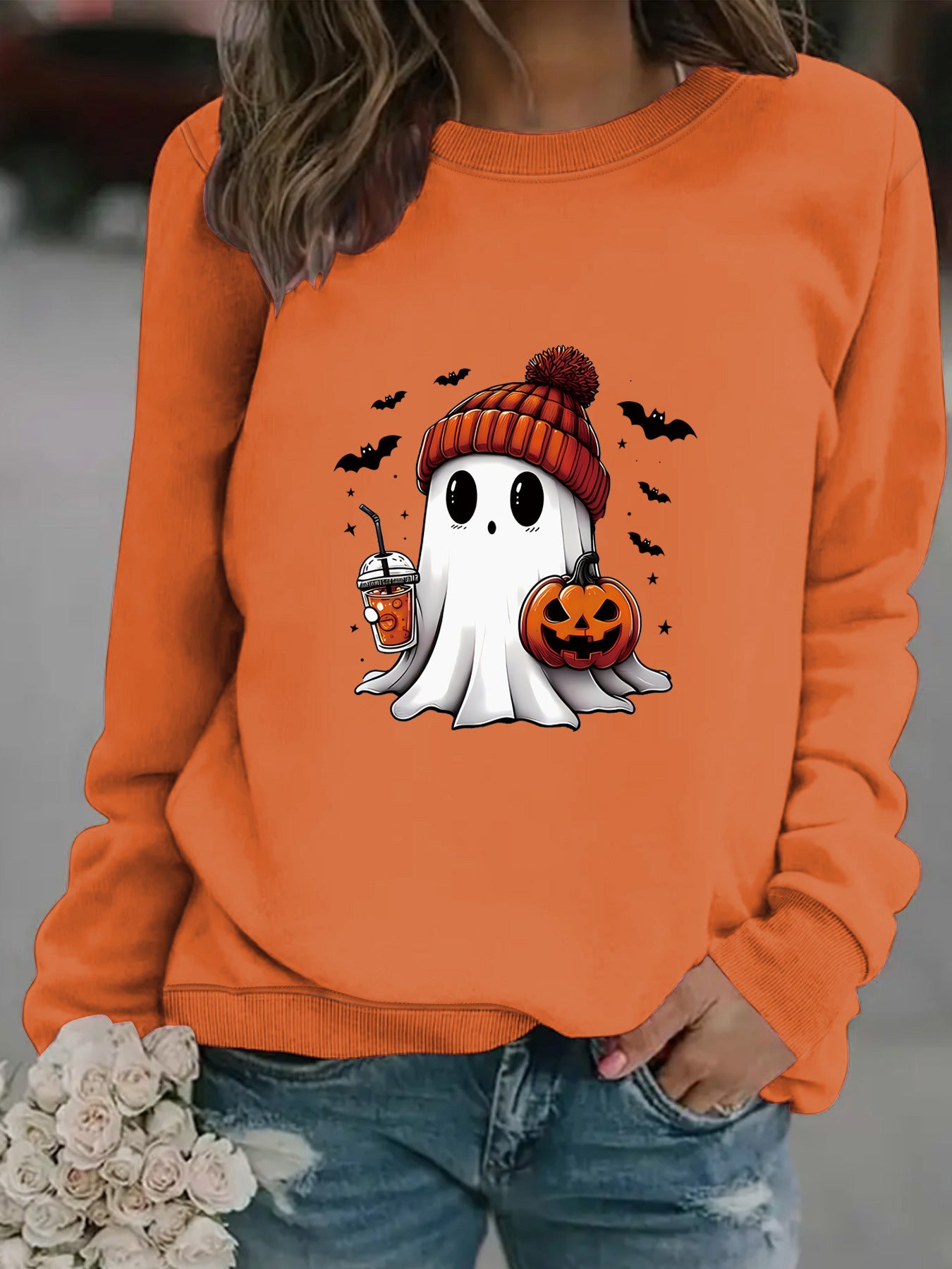 Women's Crewneck Halloween Pullover