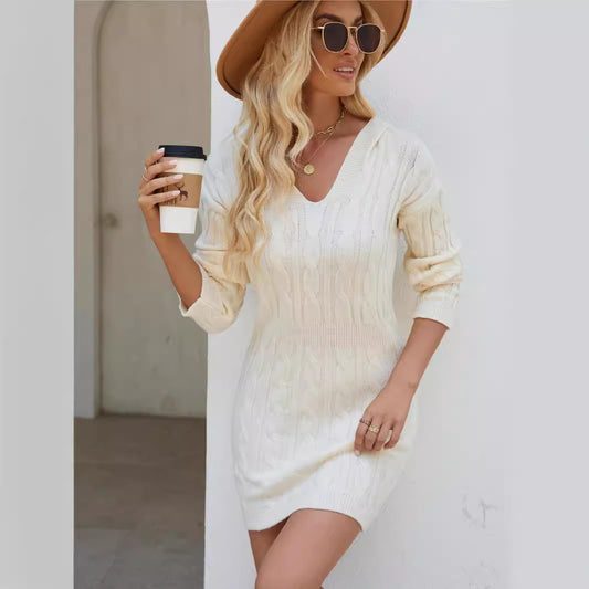 Womens Hooded Sweater Dress