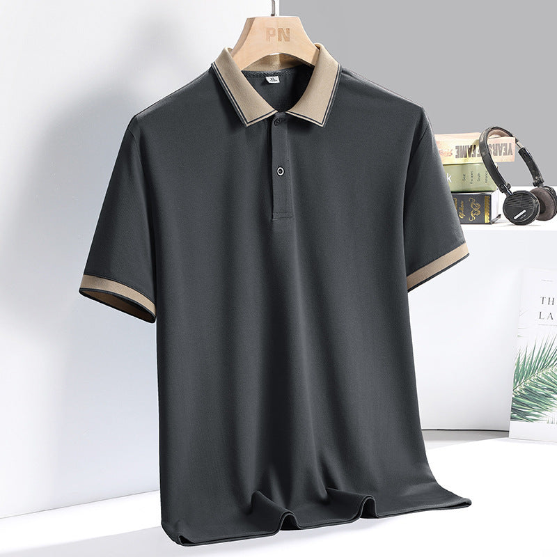 Summer Men's Ice Silk Business Casual Short Sleeve