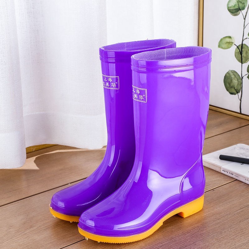 Rain boots waterproof shoes rubber shoes women