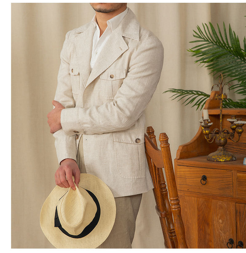 Men's Retro Casual Linen Jacket