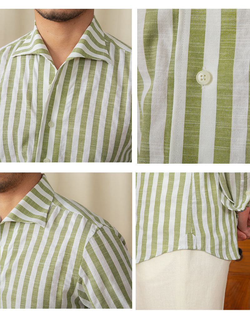 Men's Cotton Striped Business Casual Shirt