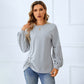 Women's Top Round Neck Long-sleeved T-shirt