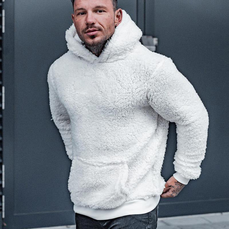 Men's Long Sleeve Plush Hoodie