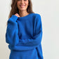 Sweater Round Neck Loose Solid Color Sweater