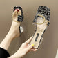 Transparent High Heel Slippers Women Wear Sandals With Thick Heels