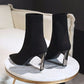 Pointed Toe Boots Women Sock Shoes