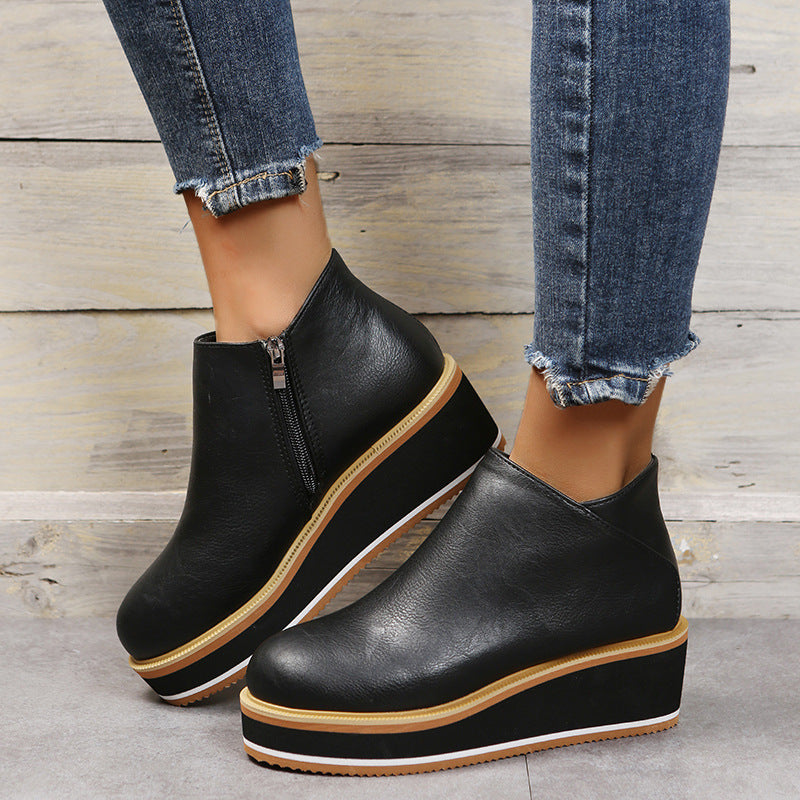 Women's  Ankle Boots - Chunky Block Heel