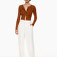 High Waist Straight Trousers With Pockets Wide Leg Casual Suit Pants For Women