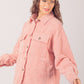 Women's Fashion Big Pit Strip Large Pocket Shirt Coat