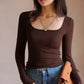 Top Long Sleeve Inner Wear Korean Slim Fit