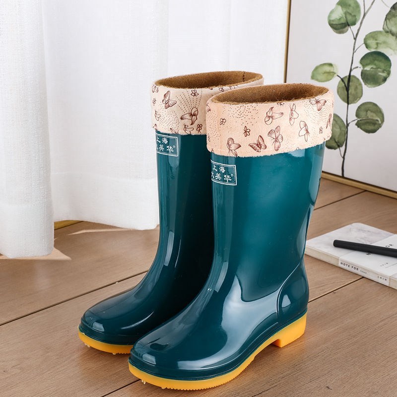 Rain boots waterproof shoes rubber shoes women