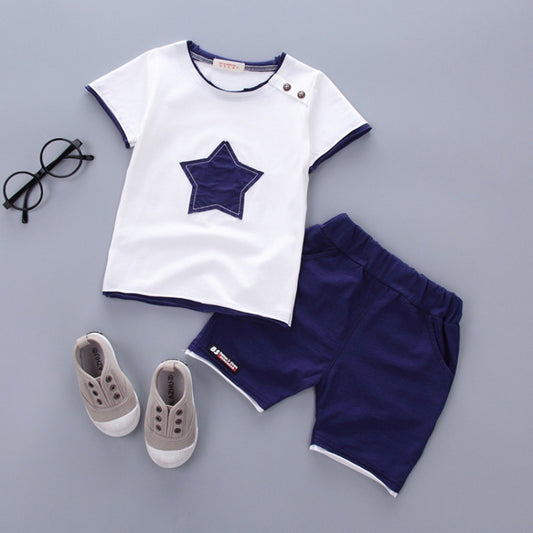 Boys Short-sleeved 2 Pcs Suit