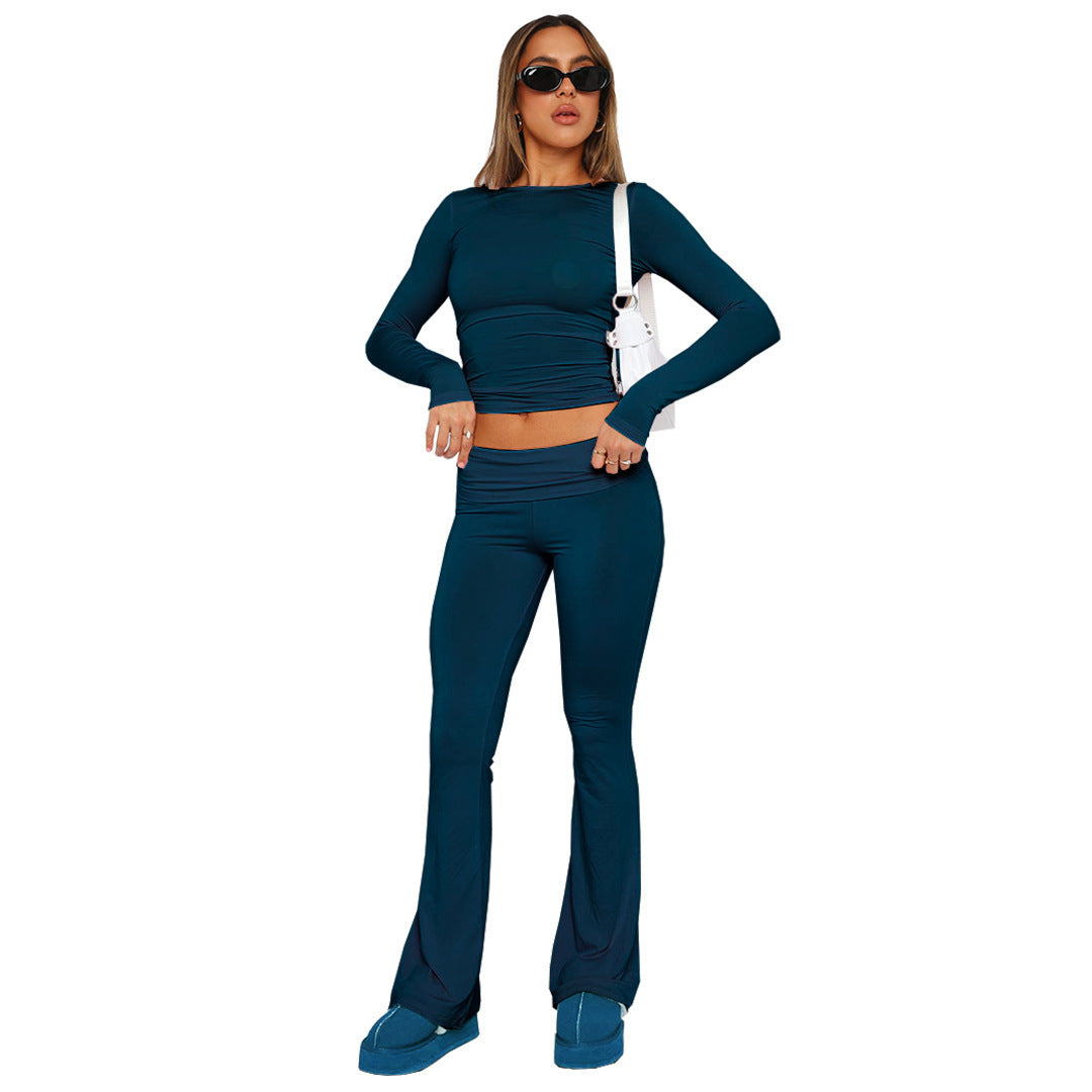 Women's Fashion Low Waist Bell-bottom Pants