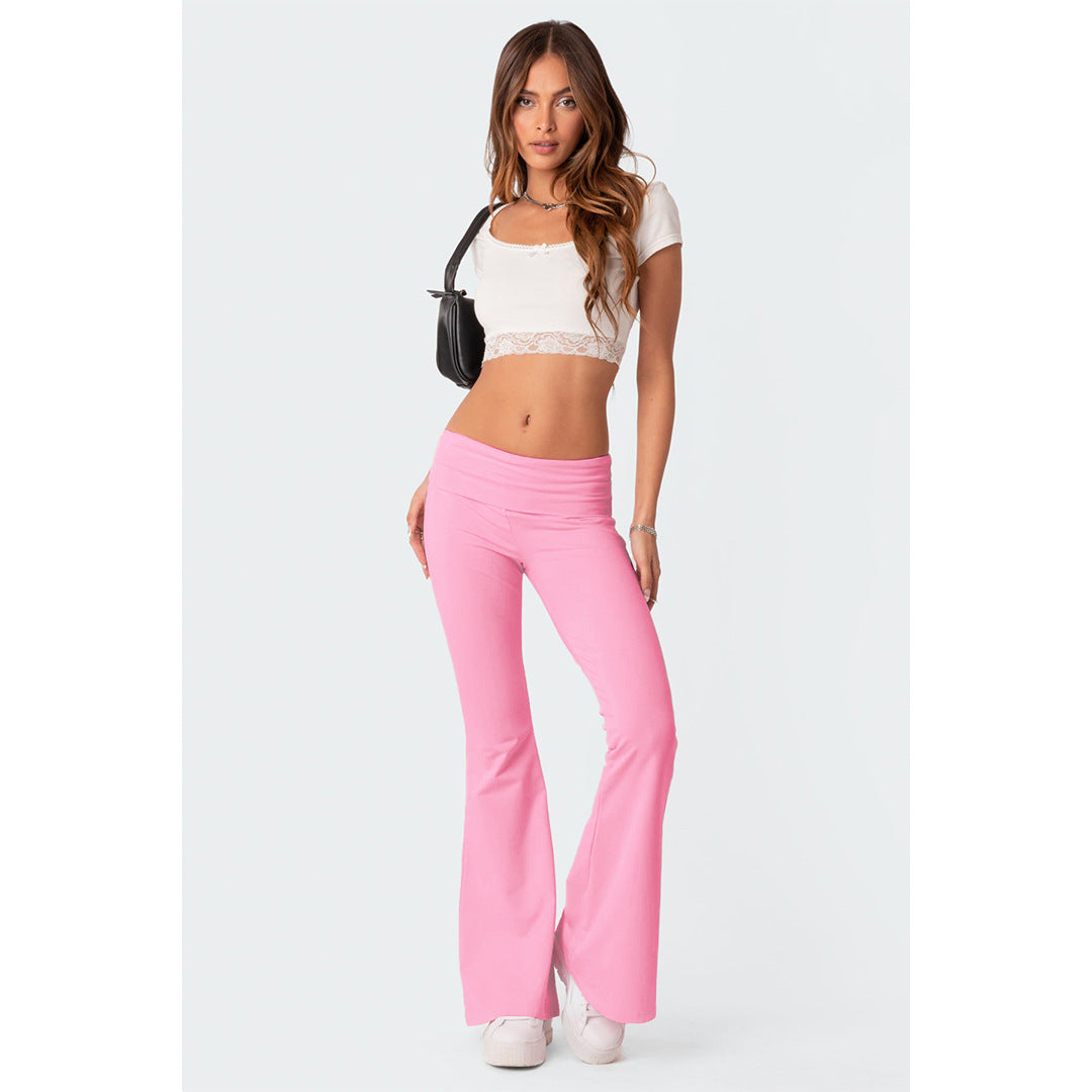 Women's Fashion Low Waist Bell-bottom Pants