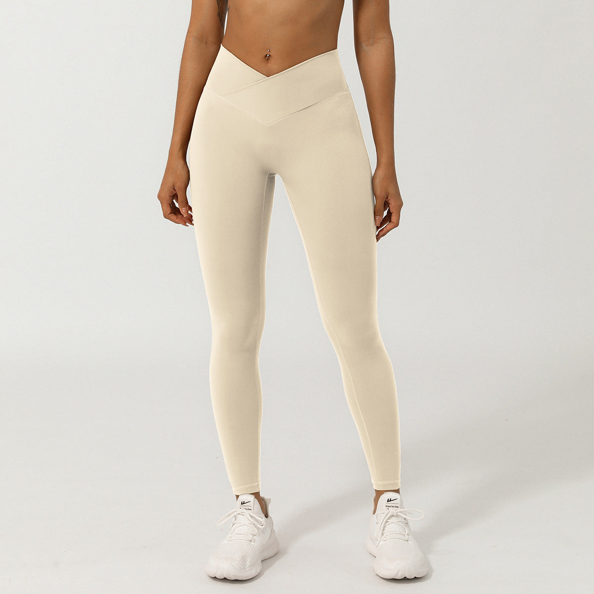 Nude Feel Cross V-shaped Quick-drying Sports Trousers