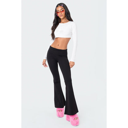 Women's Fashion Low Waist Bell-bottom Pants