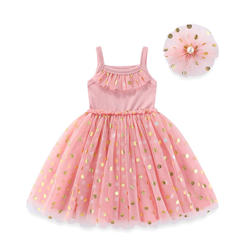 Girls Fashion Casual Halter Mesh Dresses