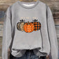 Round Neck Halloween Pumpkin Sweater